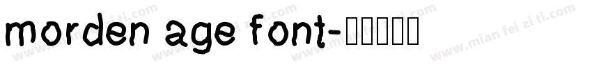morden age font字体转换